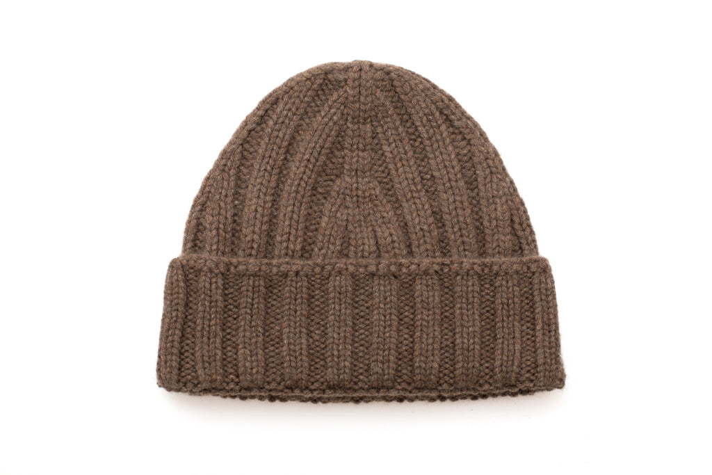 Cappello in cashmere marrone