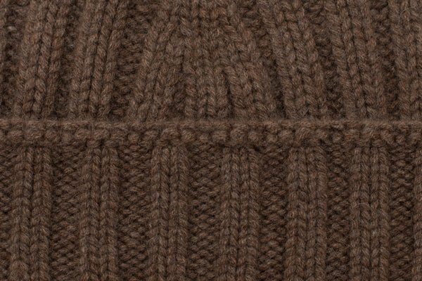 Cappello in cashmere marrone