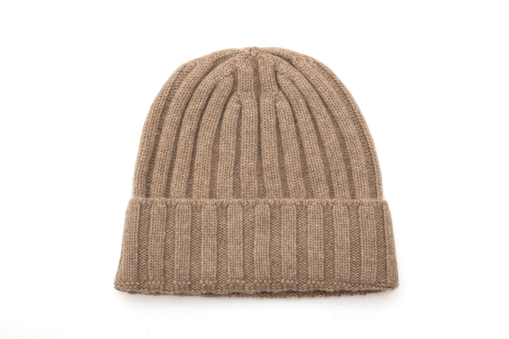 Berretto nocciola cashmere