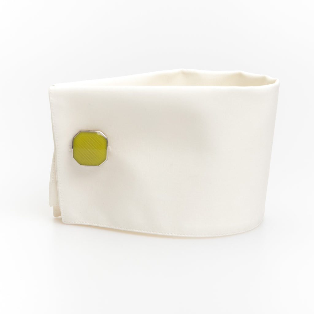 Octagonal silver cufflinks