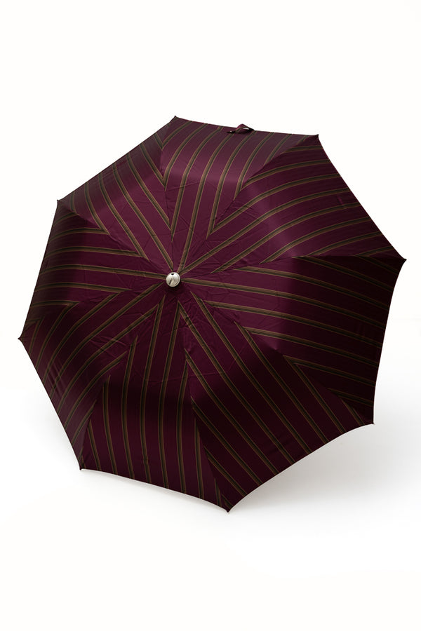 Mario Talarico Purple Striped Folding Umbrella with Lemon Handle