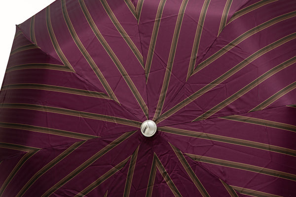 Mario Talarico Purple Striped Folding Umbrella with Lemon Handle