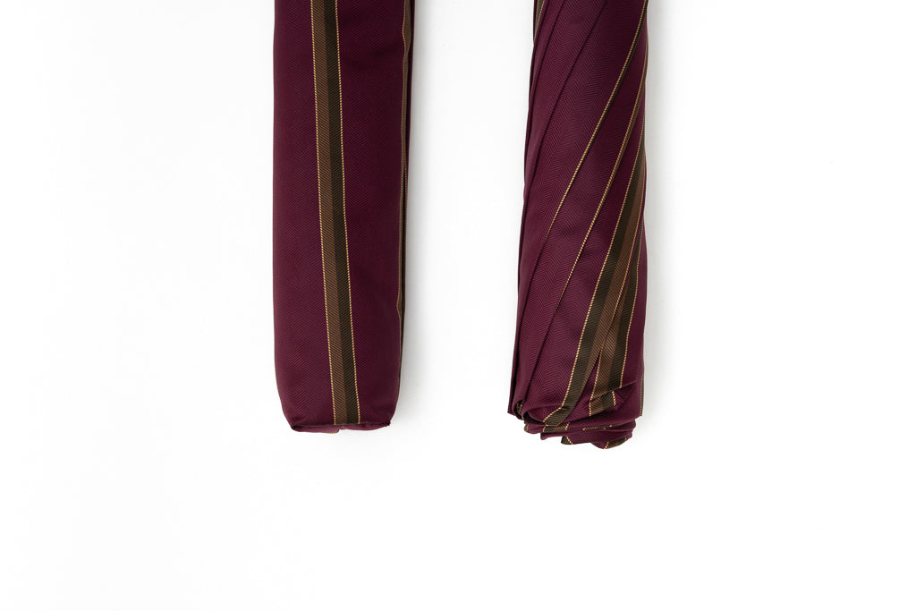 Mario Talarico Purple Striped Folding Umbrella with Lemon Handle