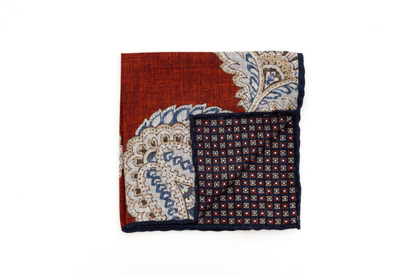 Sacchetto di seta a motivo bordeaux