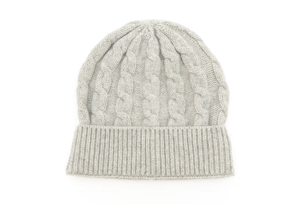 Light gray cashmere hat