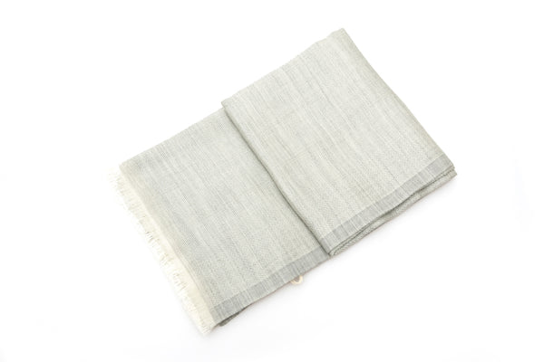 Gray cashmere silk blend scarf