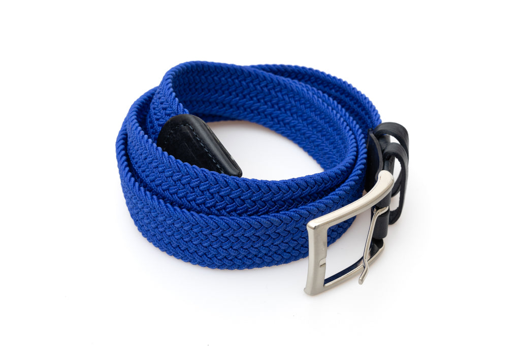 Electric blue elastic belt