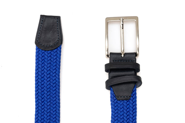 Electric blue elastic belt