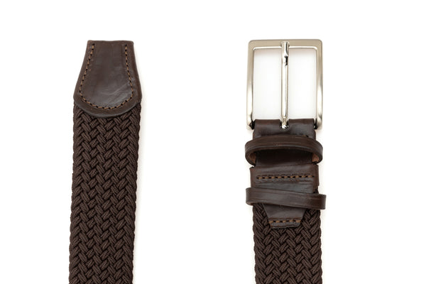 Brown elastic belt