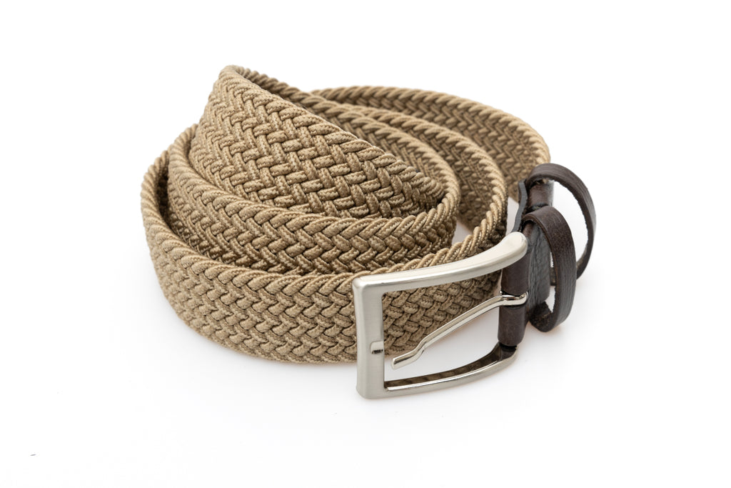 Beige elastic belt