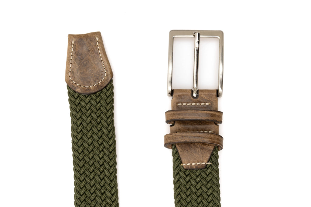 Military green elastic belt