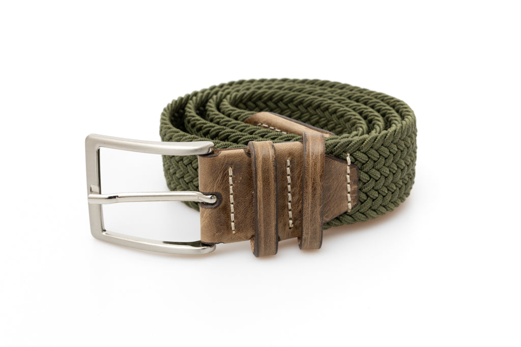 Military green elastic belt