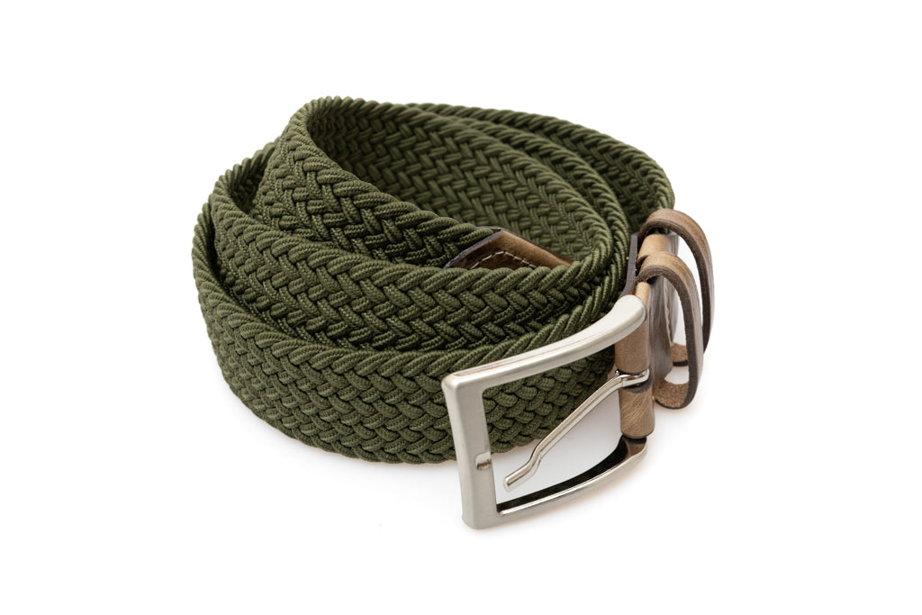 Military green elastic belt