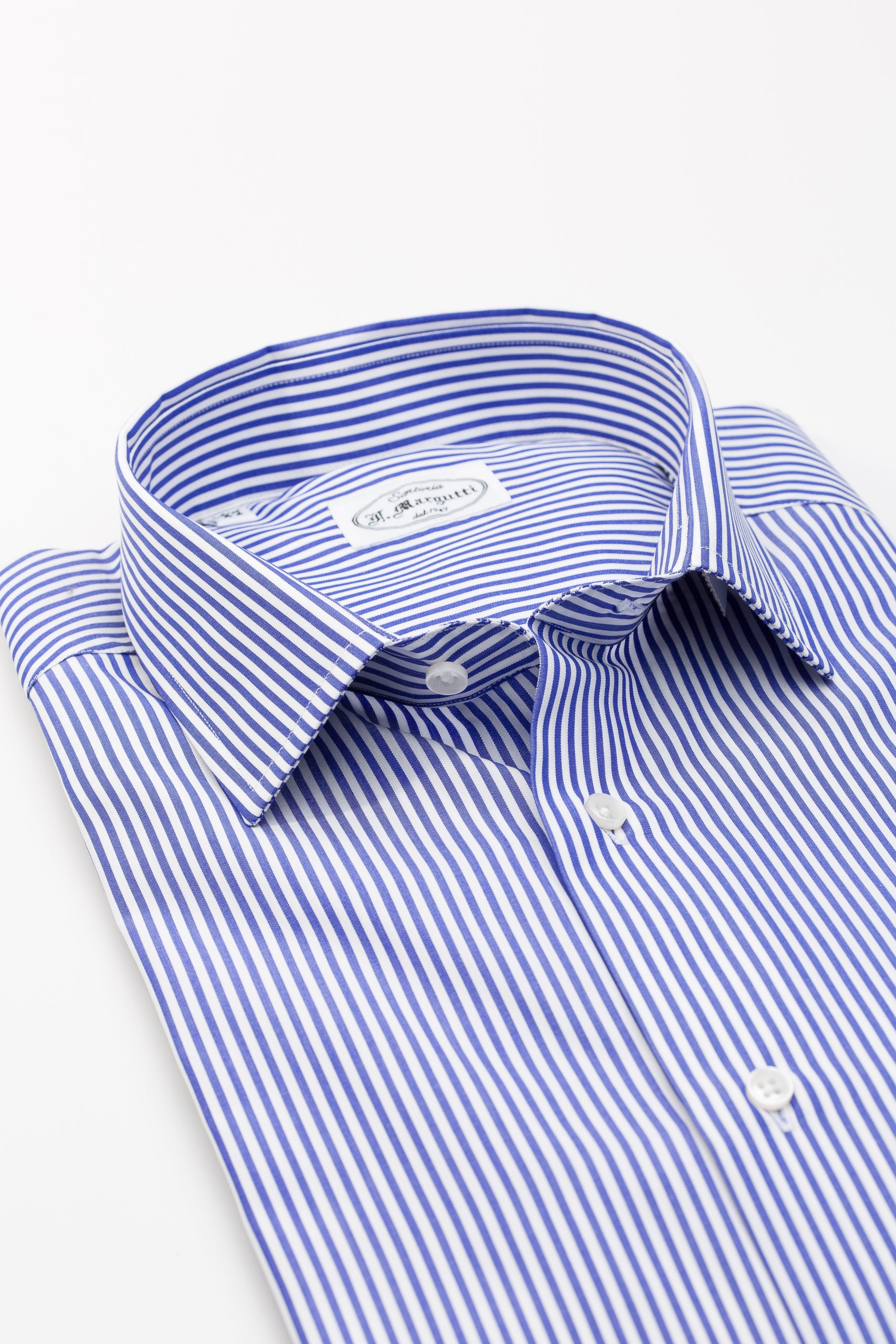 Blue striped shirt 100% cotton Thomas Mason