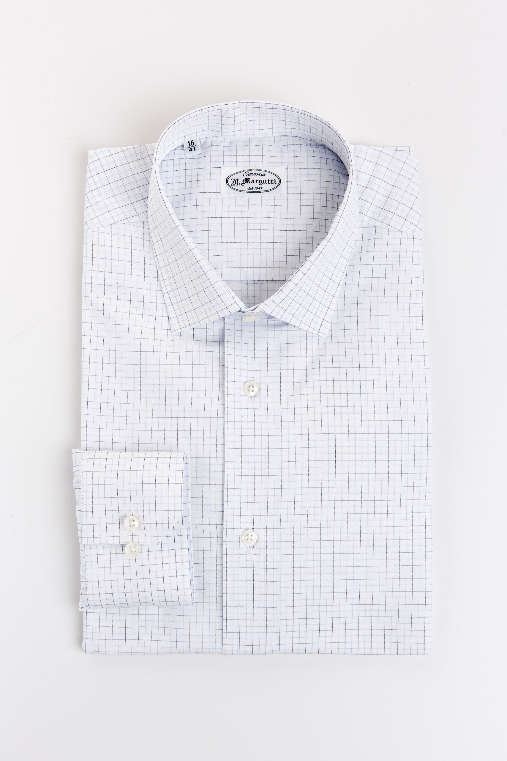 Thomas Mason White Check Shirt