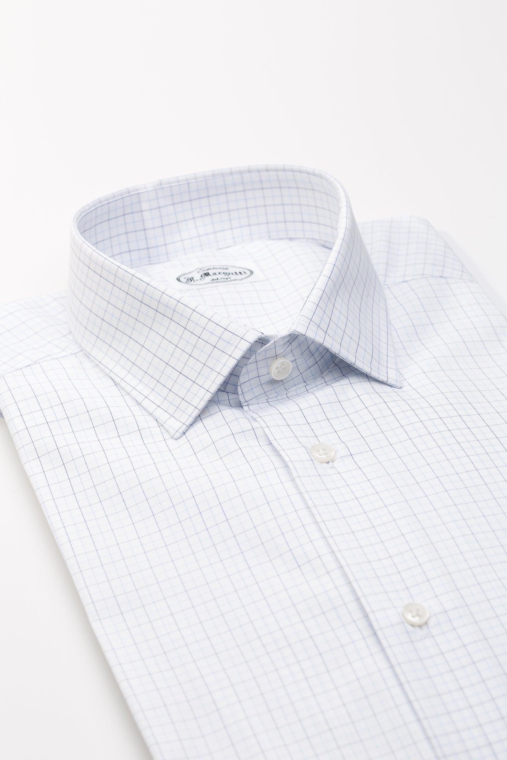 Thomas Mason White Check Shirt