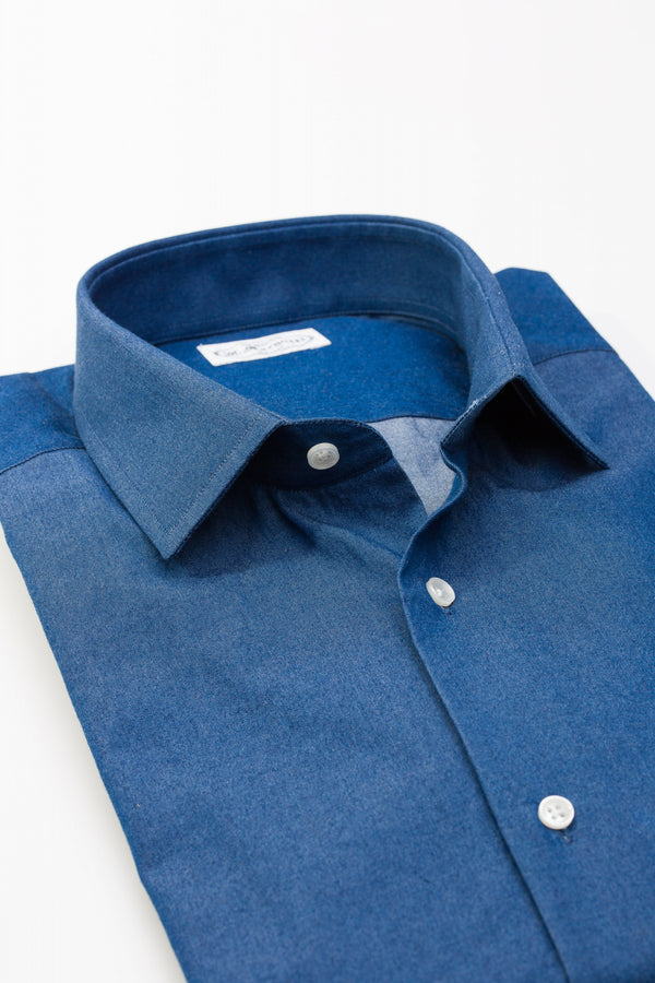 Dark denim shirt 100% cotton Thomas Mason