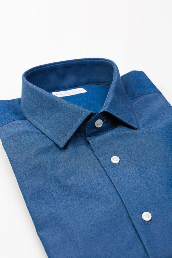 Dark denim shirt 100% cotton Thomas Mason