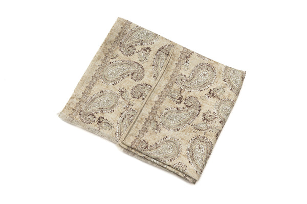 Beige silk scarf