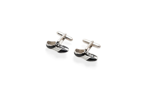 Silver shoe cufflinks