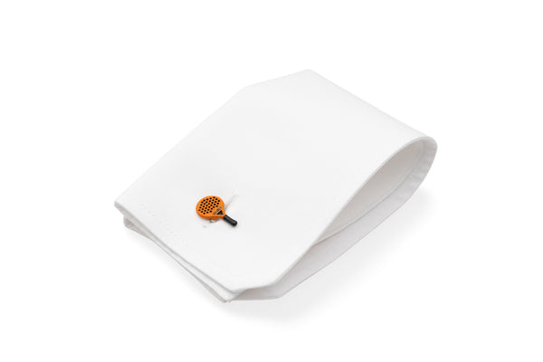 Silver racket cufflinks