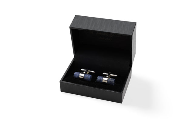 Gemelli in sodalite blu argento