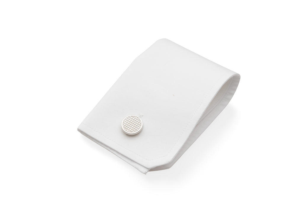 Gemelli argento rotondo inciso