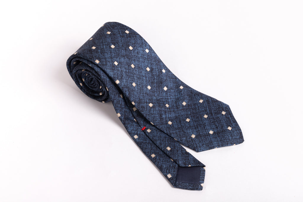 Sporty Blue Silk Tie
