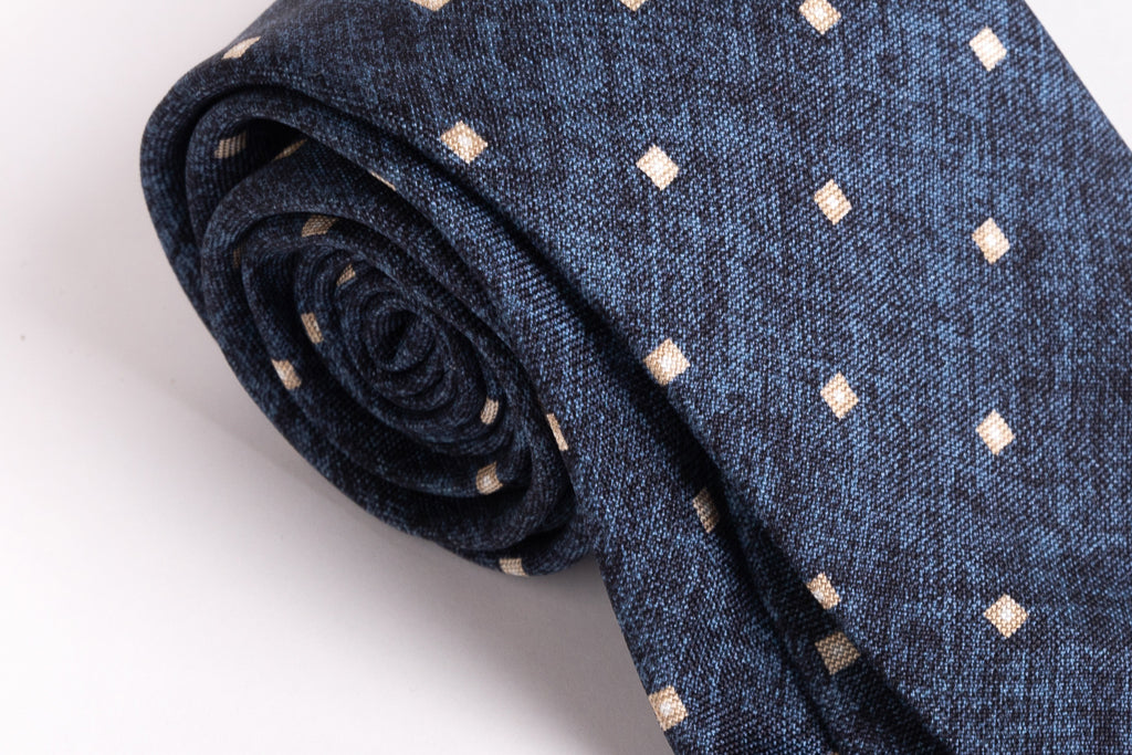 Sporty Blue Silk Tie