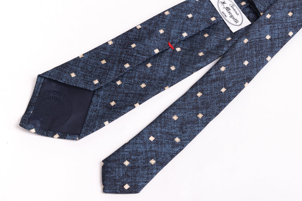 Sporty Blue Silk Tie
