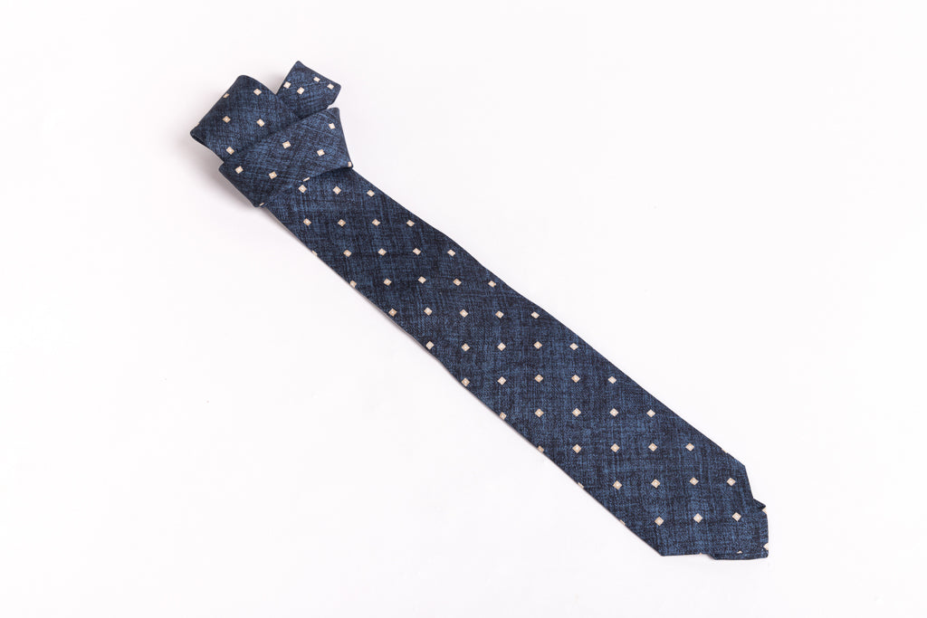 Sporty Blue Silk Tie
