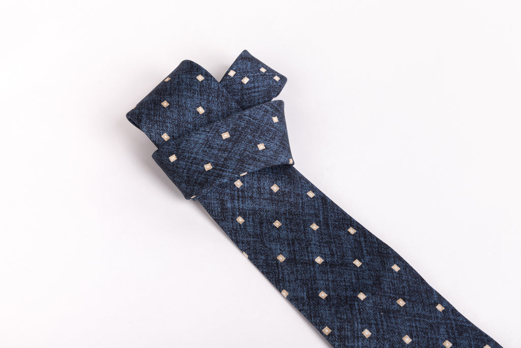 Sporty Blue Silk Tie