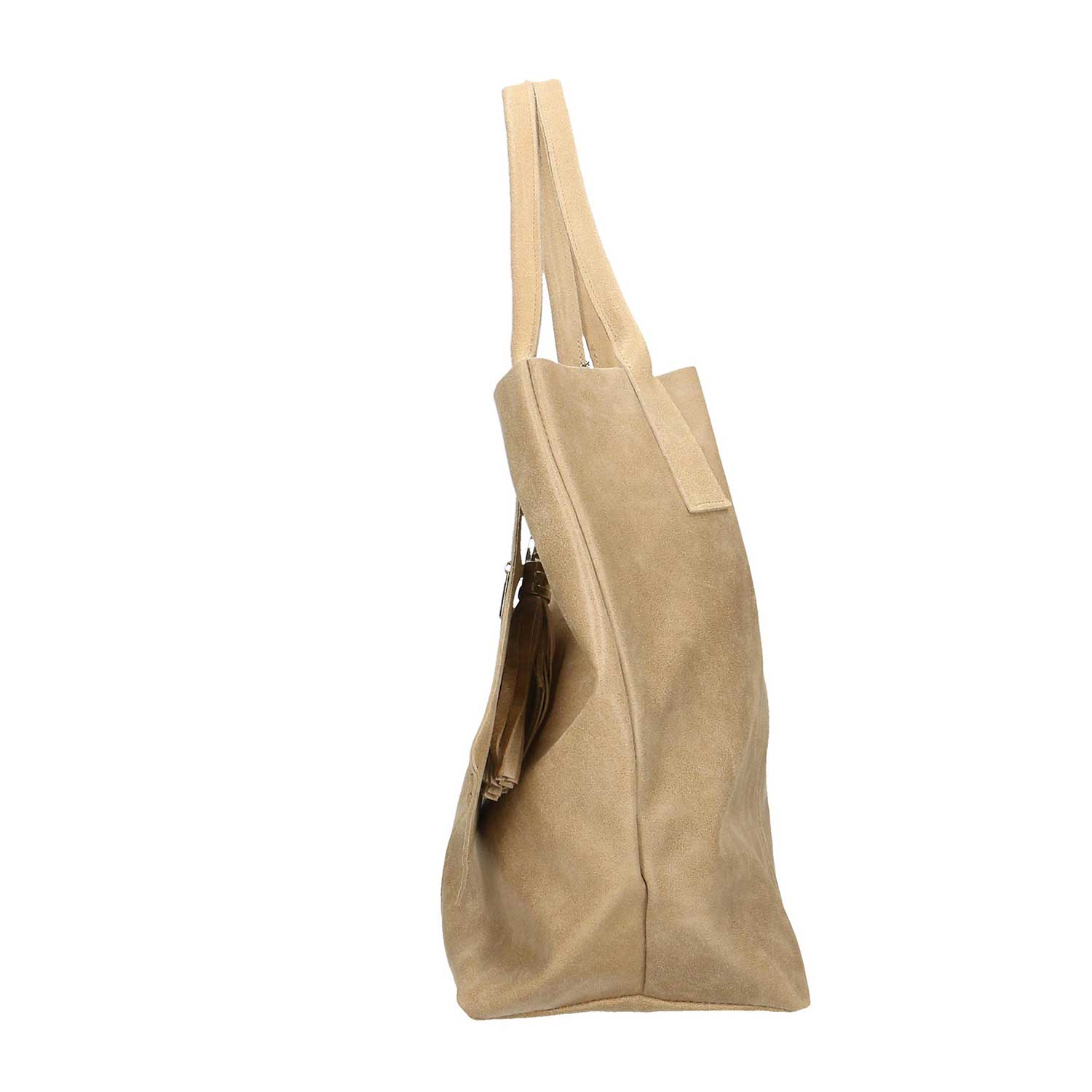 Borsa Shopper Grande da Donna in Pelle Spatolata con Pochette - 5190