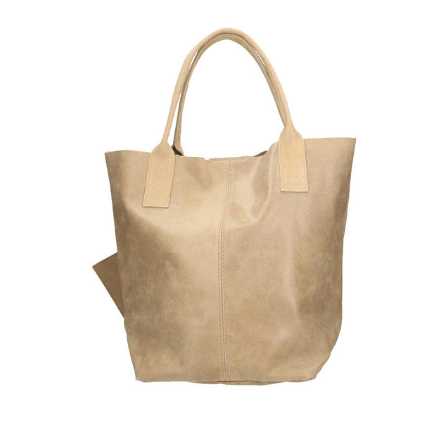 Grande Borsa Shopper da Donna in Pelle Splittata con Pochette - 5190