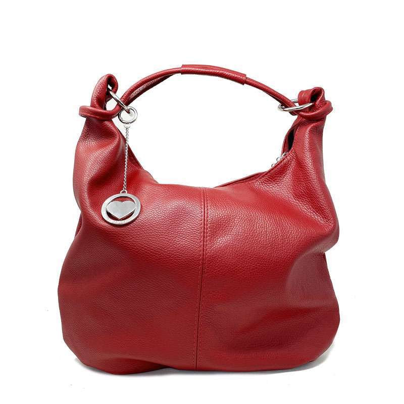 Women's Leather Bag with Cross Handle - Matera 5280