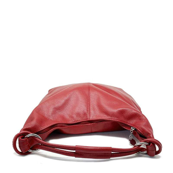 Women's Leather Bag with Cross Handle - Matera 5280
