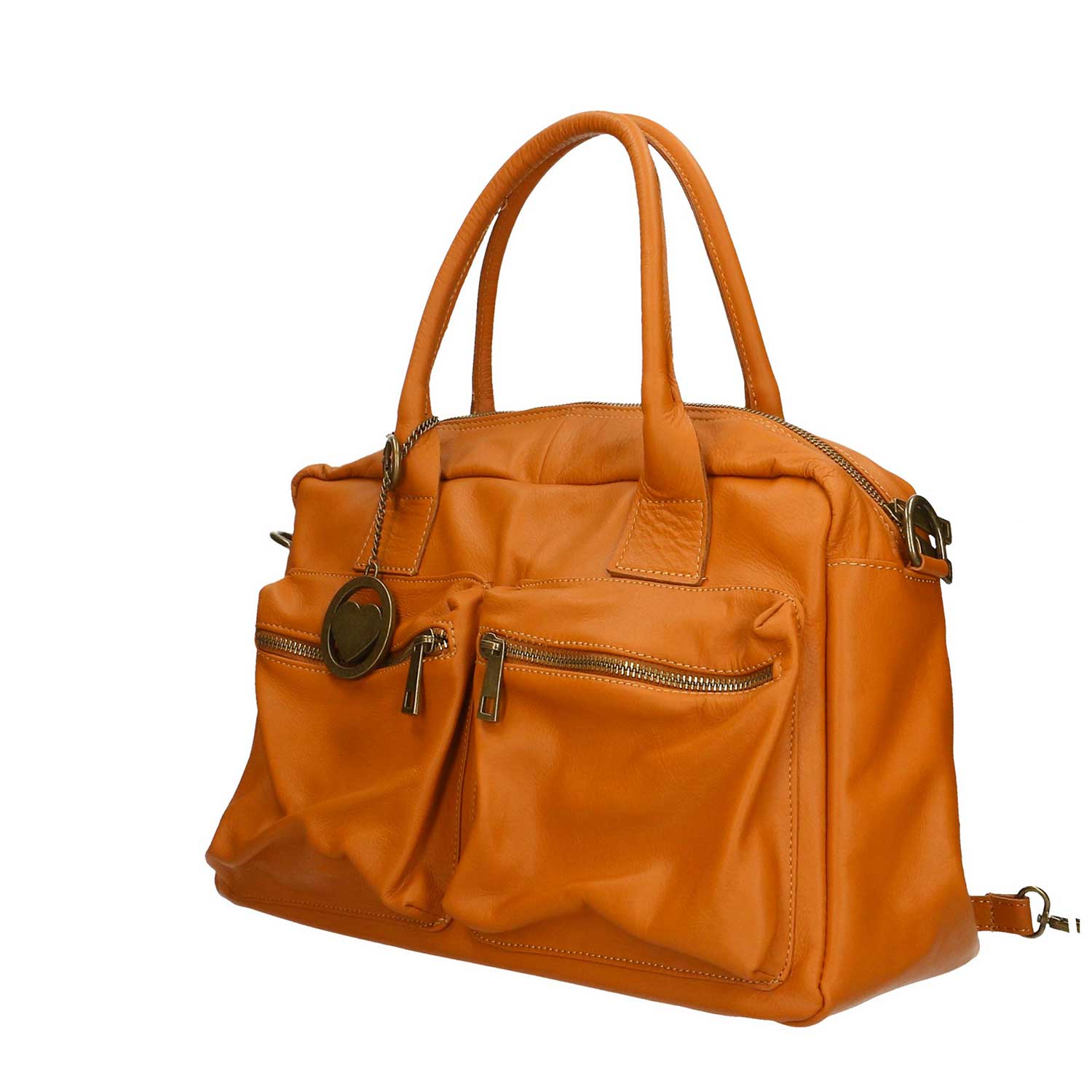 Grande Borsa da Viaggio a Mano per Donne in Pelle - 36x26x15 cm - 6173