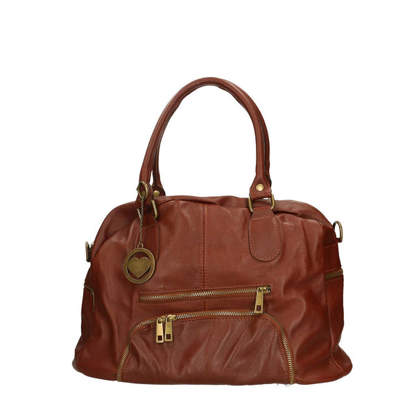 Borsa bauletto grande a mano da Donna in pelle - 47x29x21 cm - 6174