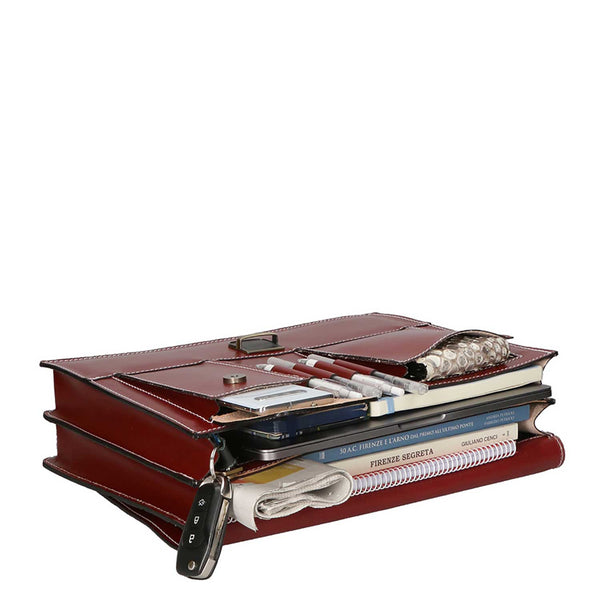 Work Bag, Briefcase, Men's Document Holder in Leather - 38x28x12 cm - 7003