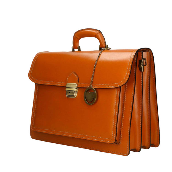 Work Bag, Briefcase, 24-Hour Document Holder for Men in Leather - 39x30x18 cm - 7008