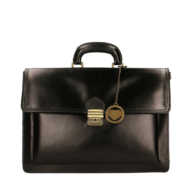 Borsa da lavoro, Valigetta, Porta documenti 24 ore per uomini in pelle - 39x30x18 cm - 7009