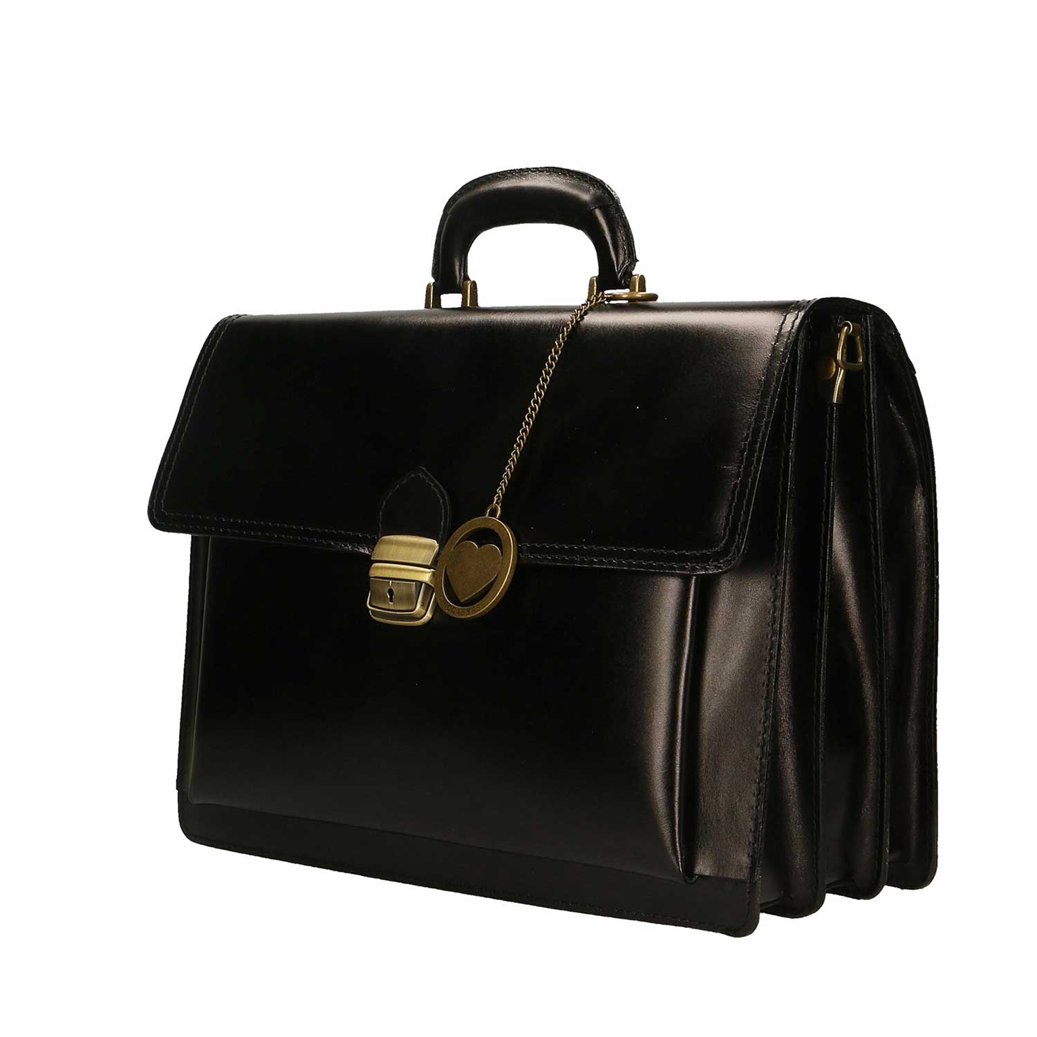 Borsa da lavoro, Valigetta, Porta documenti 24 ore per uomini in pelle - 39x30x18 cm - 7009