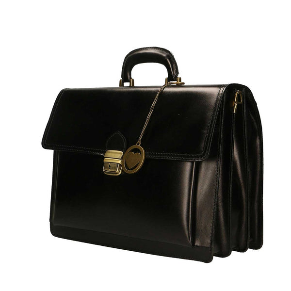 Borsa da lavoro, Valigetta, Porta documenti 24 ore per uomini in pelle - 39x30x18 cm - 7009