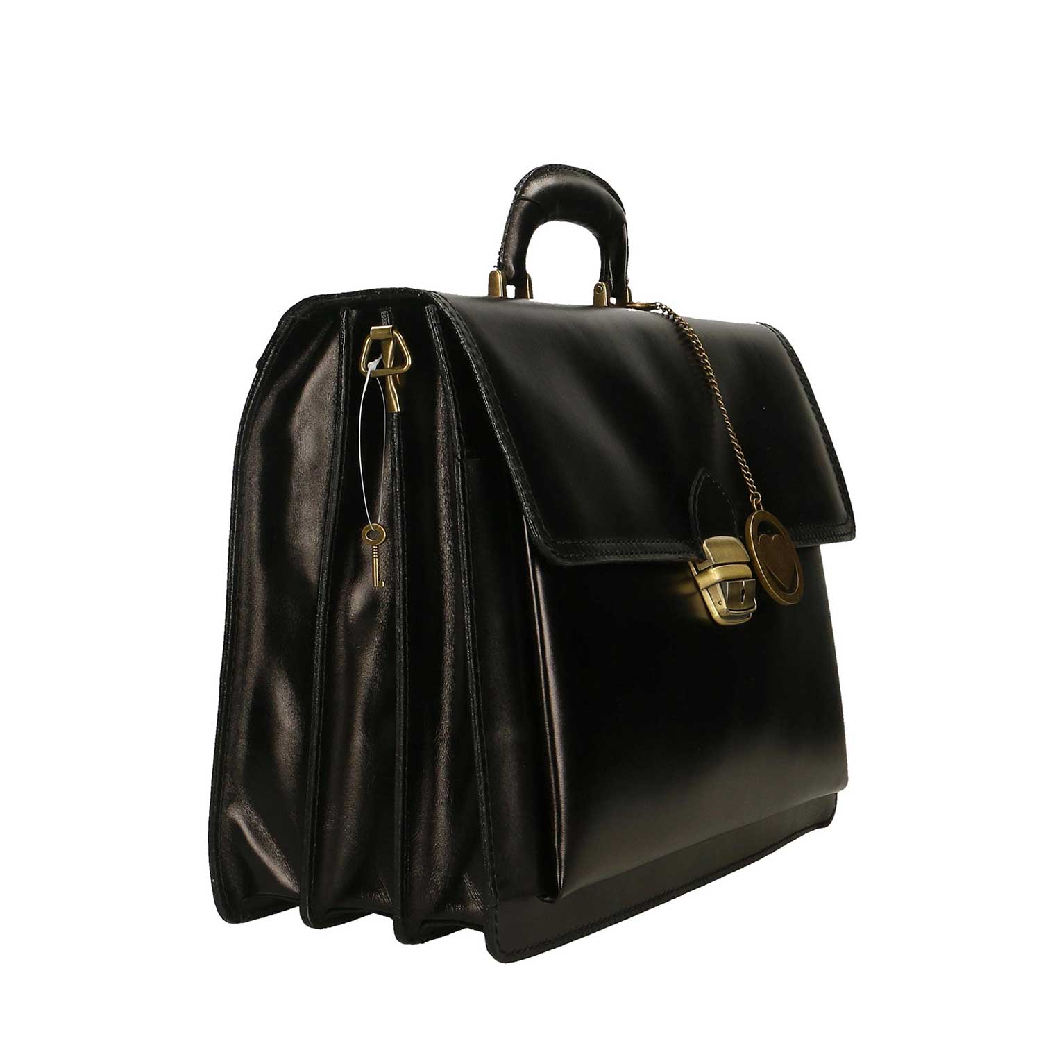 Borsa da lavoro, Valigetta, Porta documenti 24 ore per uomini in pelle - 39x30x18 cm - 7009