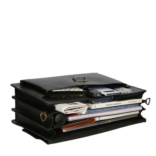 Borsa da lavoro, Valigetta, Porta documenti 24 ore per uomini in pelle - 39x30x18 cm - 7009