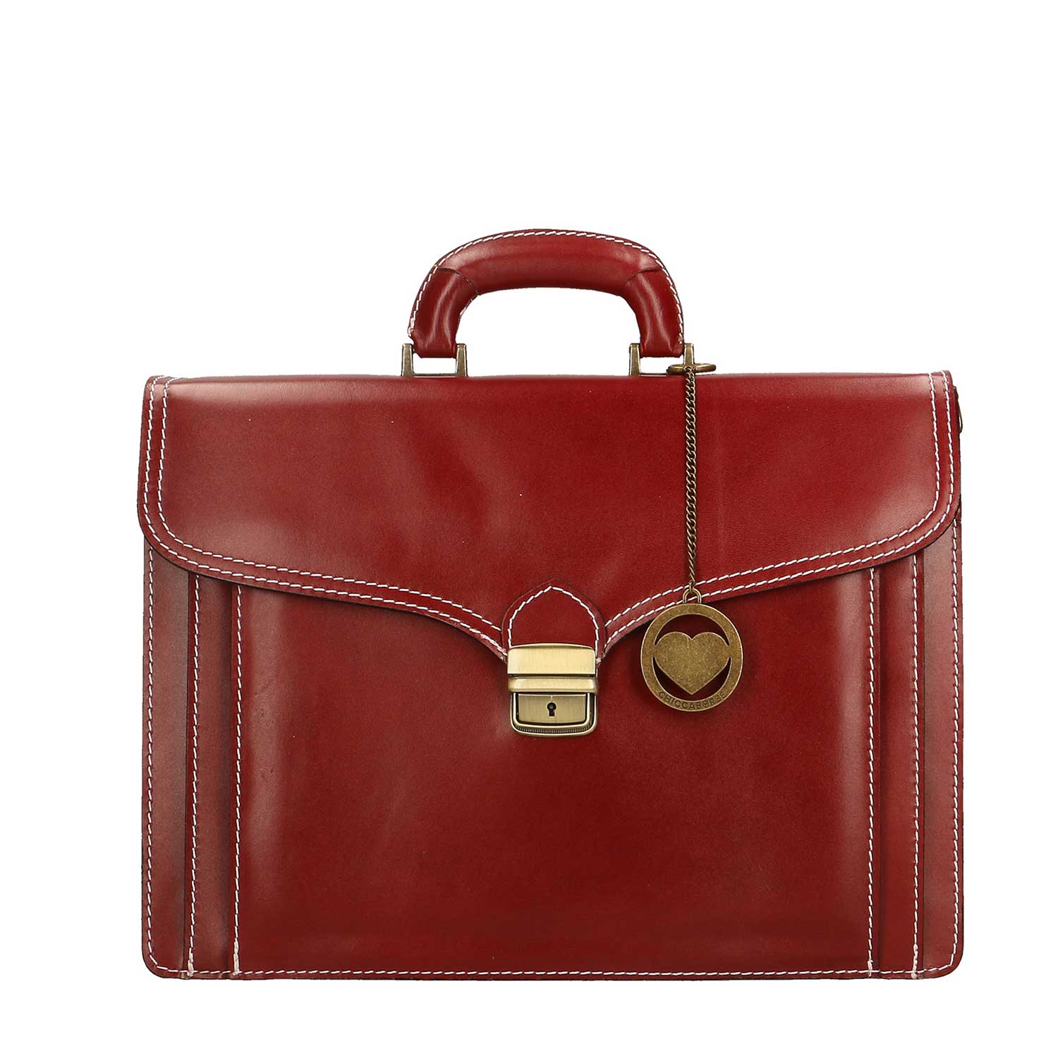 Work Bag, Briefcase, 24-Hour Document Holder for Men in Leather - 39x30x18 cm - 7010