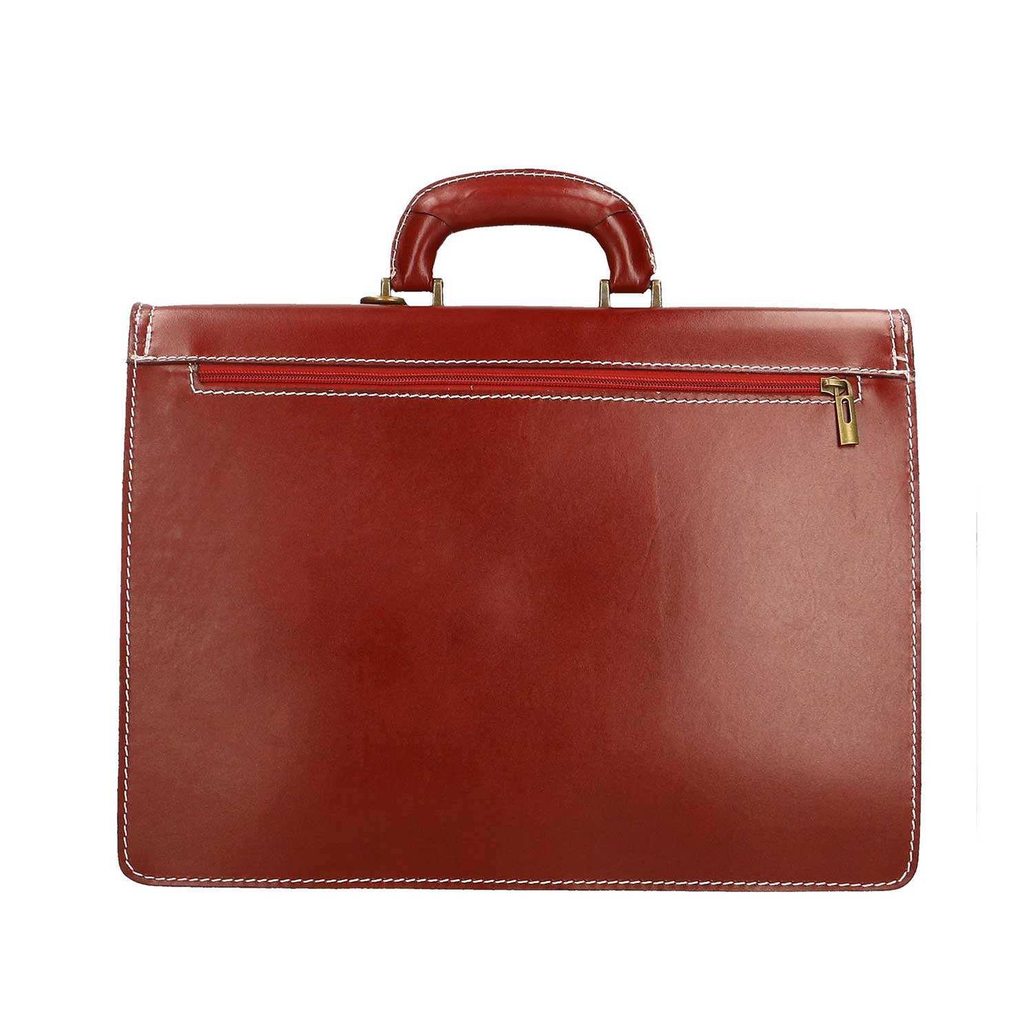 Work Bag, Briefcase, 24-Hour Document Holder for Men in Leather - 39x30x18 cm - 7010