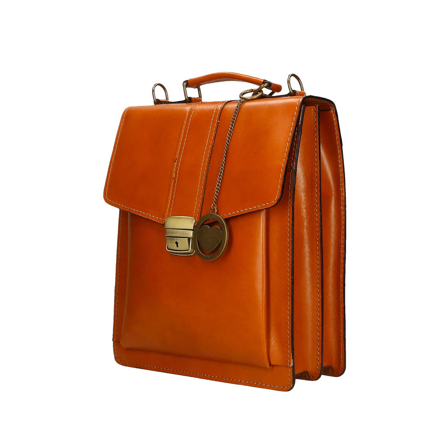 Work bag, men's leather pouch - 27x32x10 cm - 7012