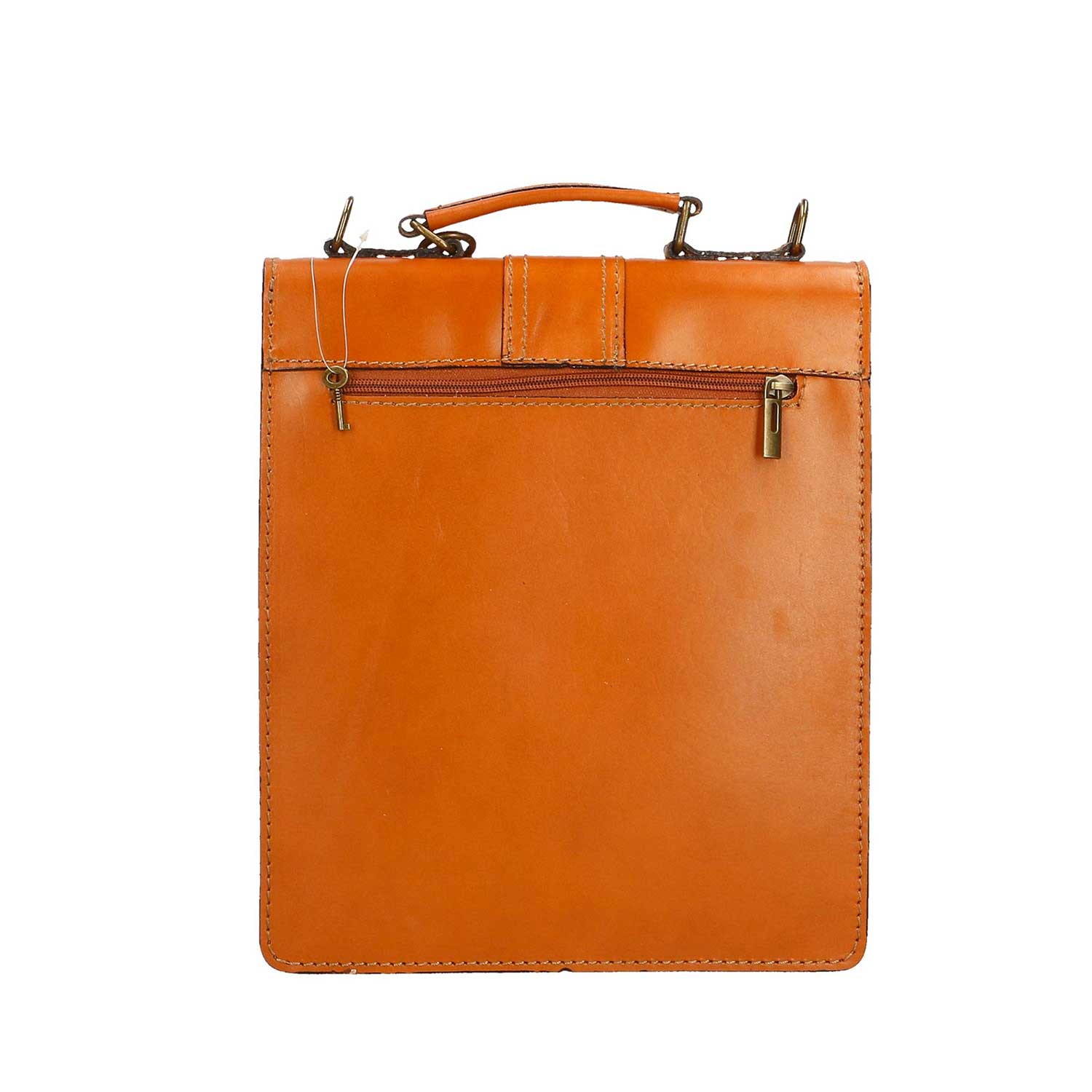 Work bag, men's leather pouch - 27x32x10 cm - 7012