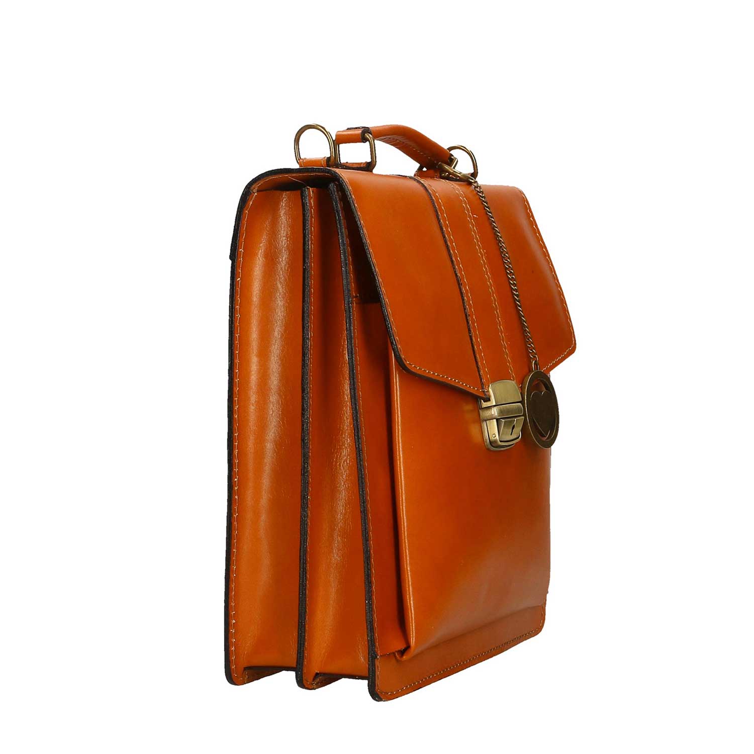 Work bag, men's leather pouch - 27x32x10 cm - 7012